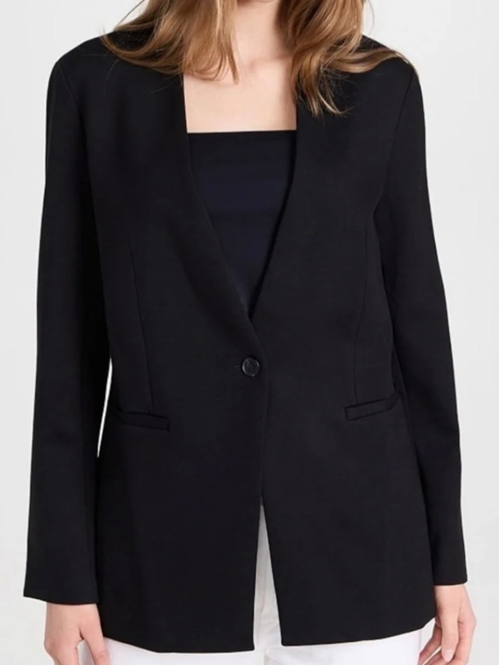Spanx The Perfect Collarless Blazer in Classic Black Size L